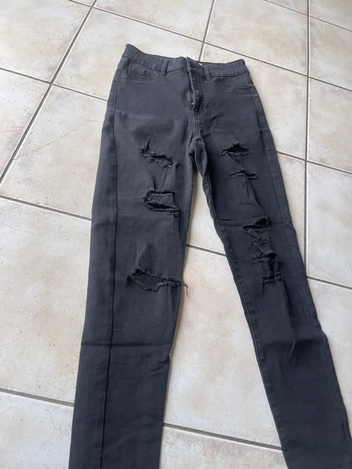 Pantalon skinny à trou - photo numéro 2