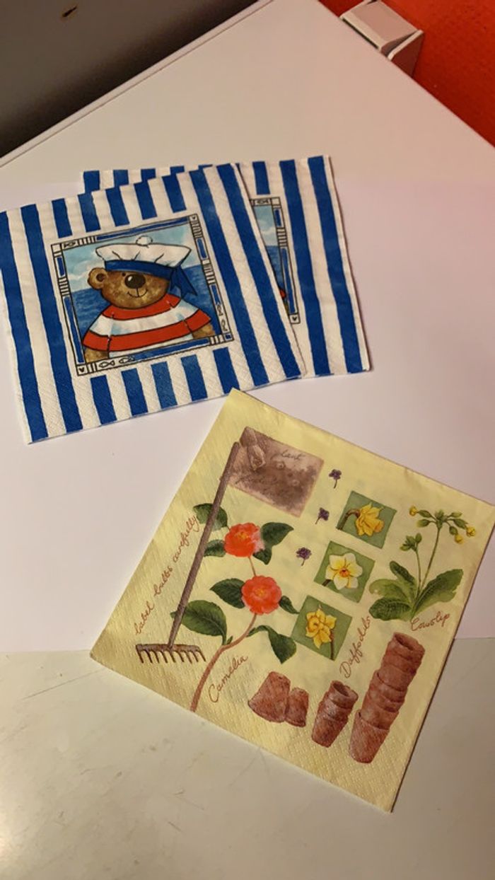 Lot de 35 serviettes décoratives, collage de serviettes - photo numéro 5