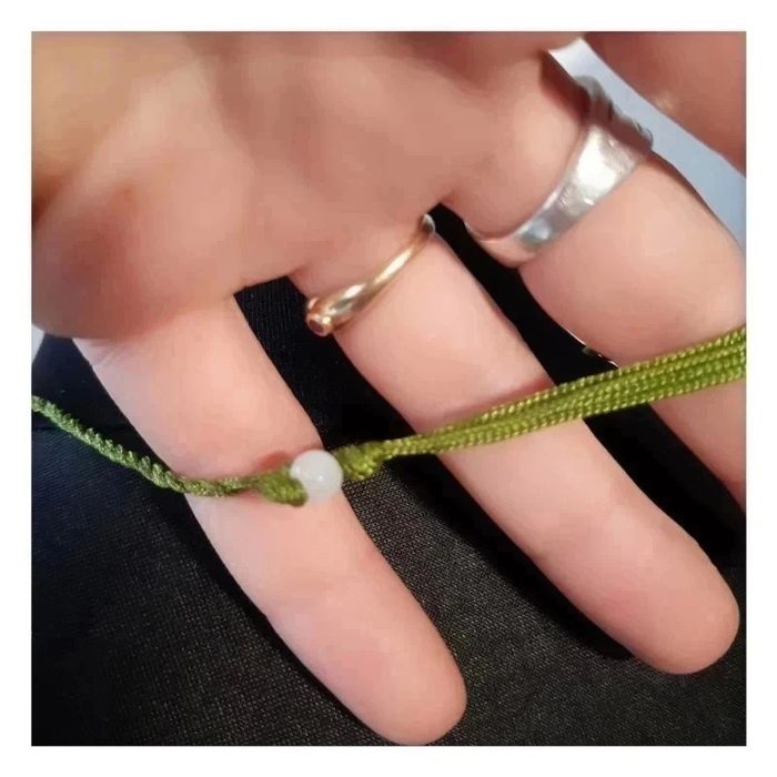 Collier ethnique nature feuille jade neuf - photo numéro 8