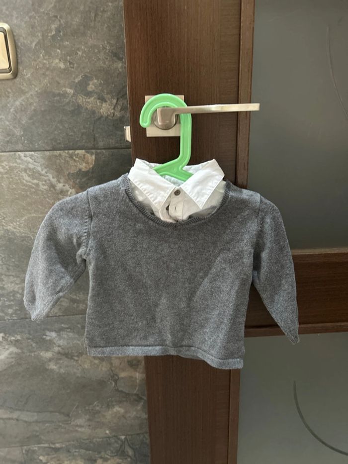 Pull col chemise