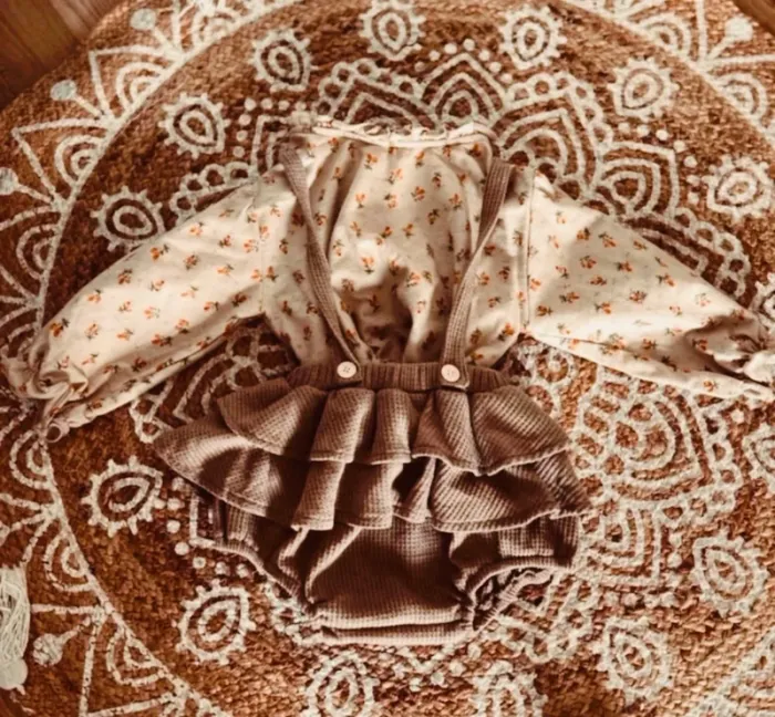 Jolie barboteuse en coton collection vintage bohème - photo numéro 2