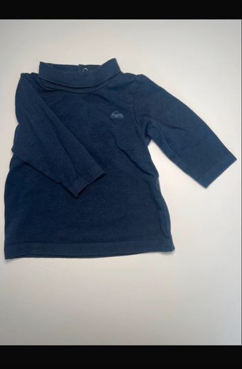 👕 Lot de 2 cols roulés bébé (bleu marine & blanc)