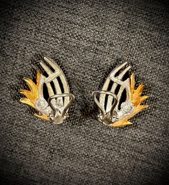 Boucles D’Oreilles Vintage Doré et Argenté - photo numéro 4