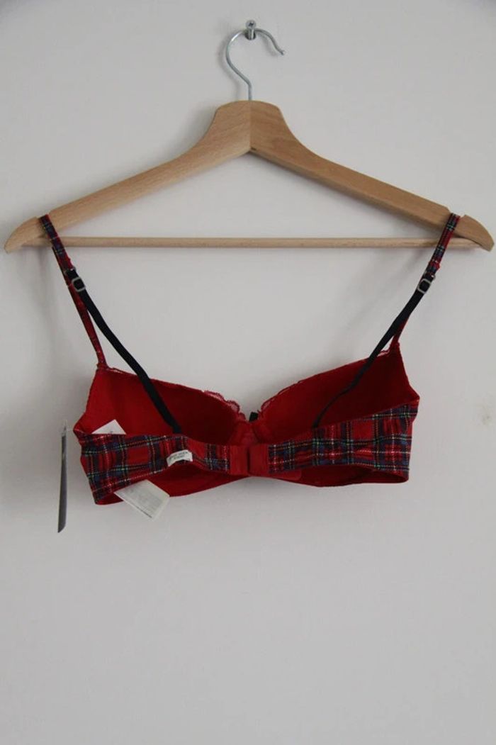 Neuf & étiqueté soutien-gorge Gilly Hicks / Hollister rouge / tartan carreaux - photo numéro 2