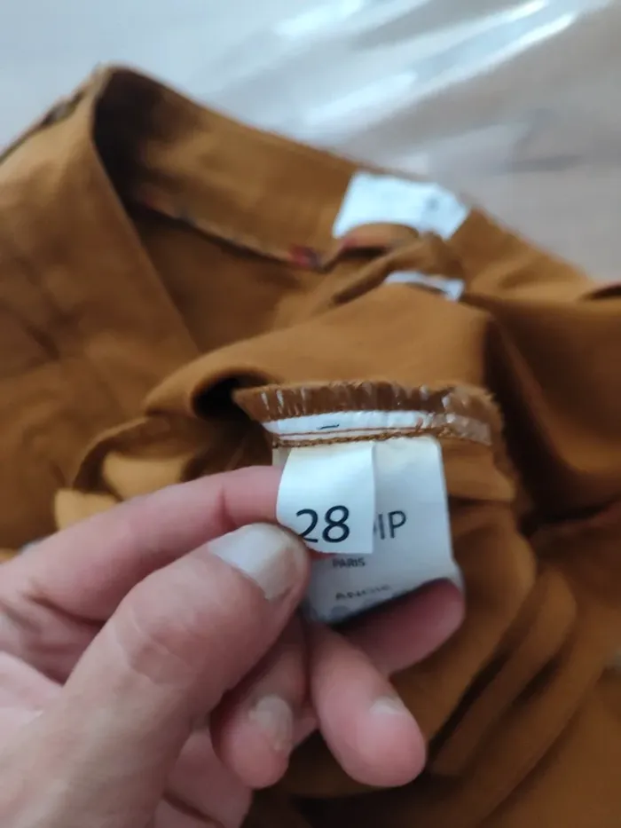 Pantalon droit Lab dip moutarde Taille S - Coupe élégante et confortable ! - photo numéro 4