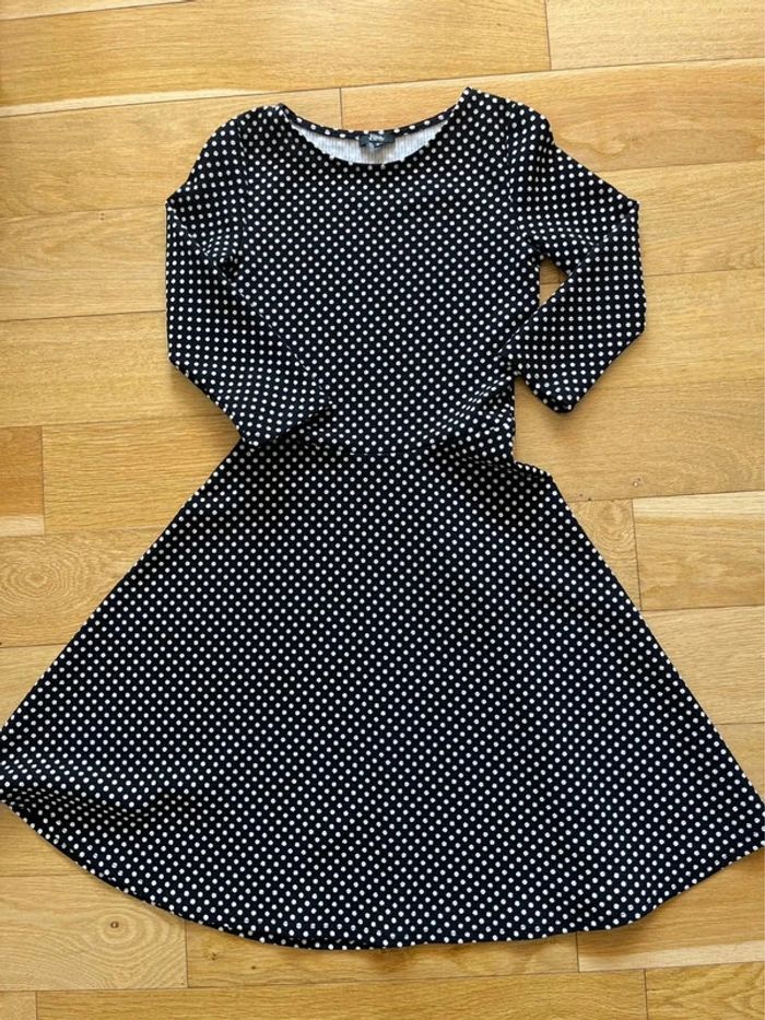 Robe noire à pois blancs Nina Kalio – Taille 0 (34/36) - photo numéro 2