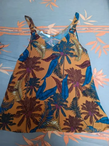 Blouse sans manche Promod motif jungle