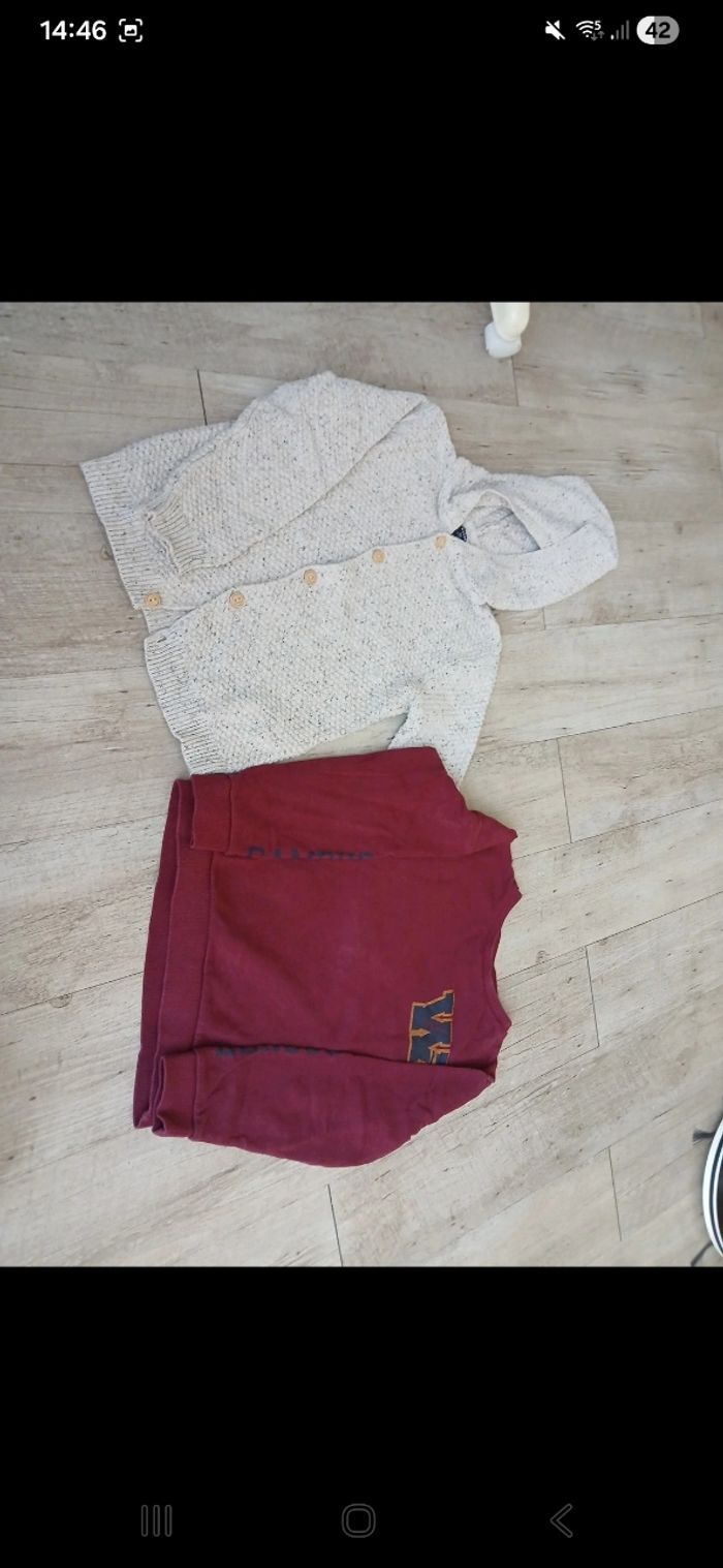 Lot de 2 sweat et 1 gilet 10 ans - photo numéro 1
