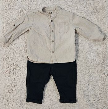 Tenue chemise en lin 6 mois