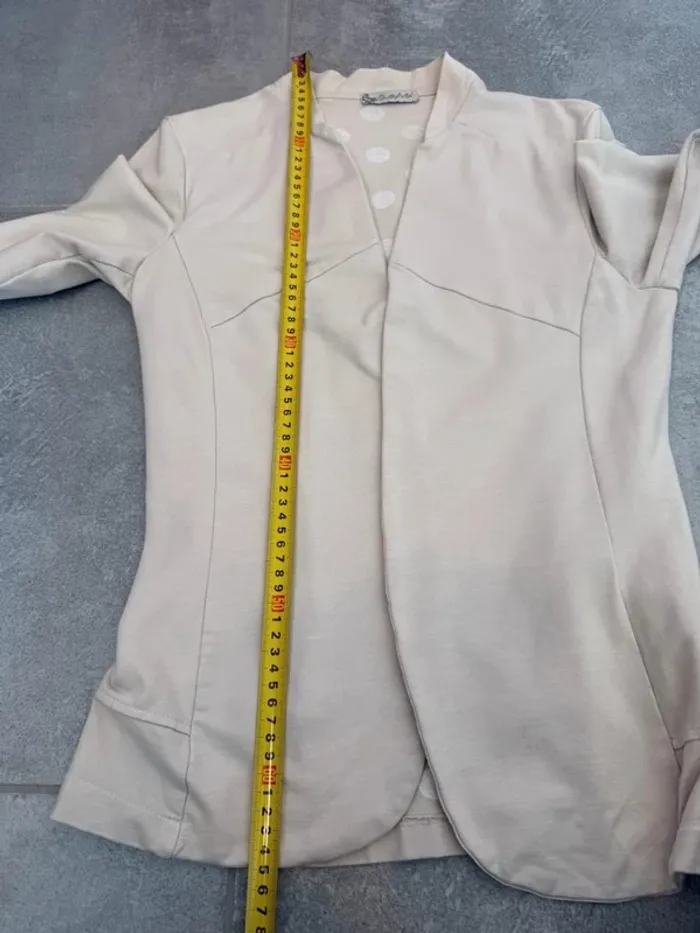 Veste Blazer Suzymix beige femme taille S parfait état - photo numéro 8