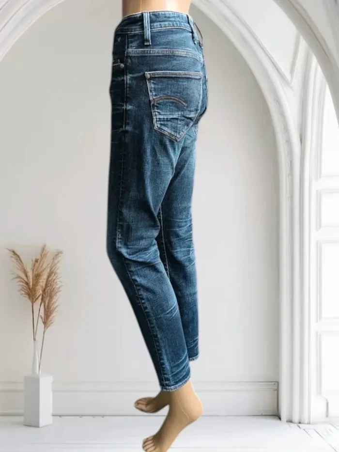 Jean G-STAR raw coupe boyfriend skinny ,taille mi-haute ,stretch - photo numéro 7