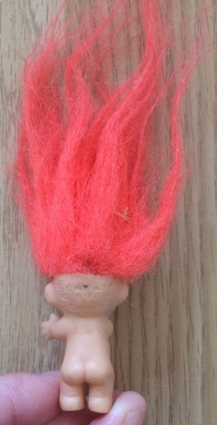 Vintage Troll cheveux orange - photo numéro 3