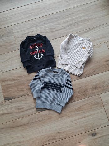 Lot 3 pull 9 mois mes petits cailloux