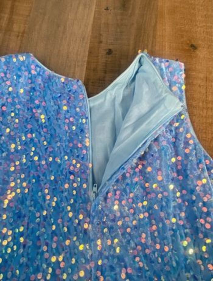 Robe de fête à paillettes bleu - photo numéro 6