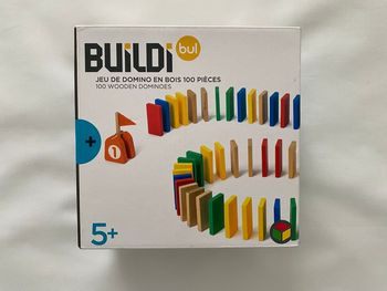 Jeu de domino en bois 100 pièces Buildibul