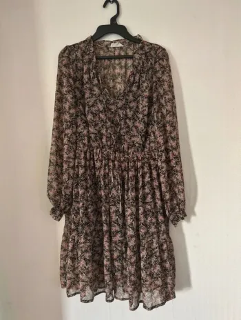👗 Robe manche longue fleuris