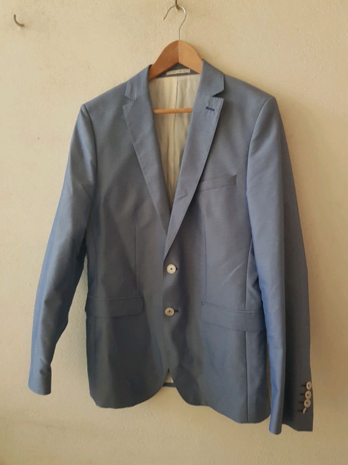 Veste de blazer Zara homme bleu - photo numéro 4
