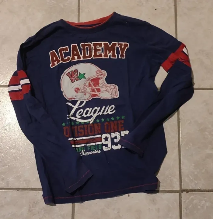 🏈 T-shirt Manches Longues Academy League – 11/12 ans – Style Sport & Confort - photo numéro 2