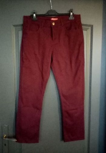 Jeans droit Denim lie de vin 42/XL - Tissaia