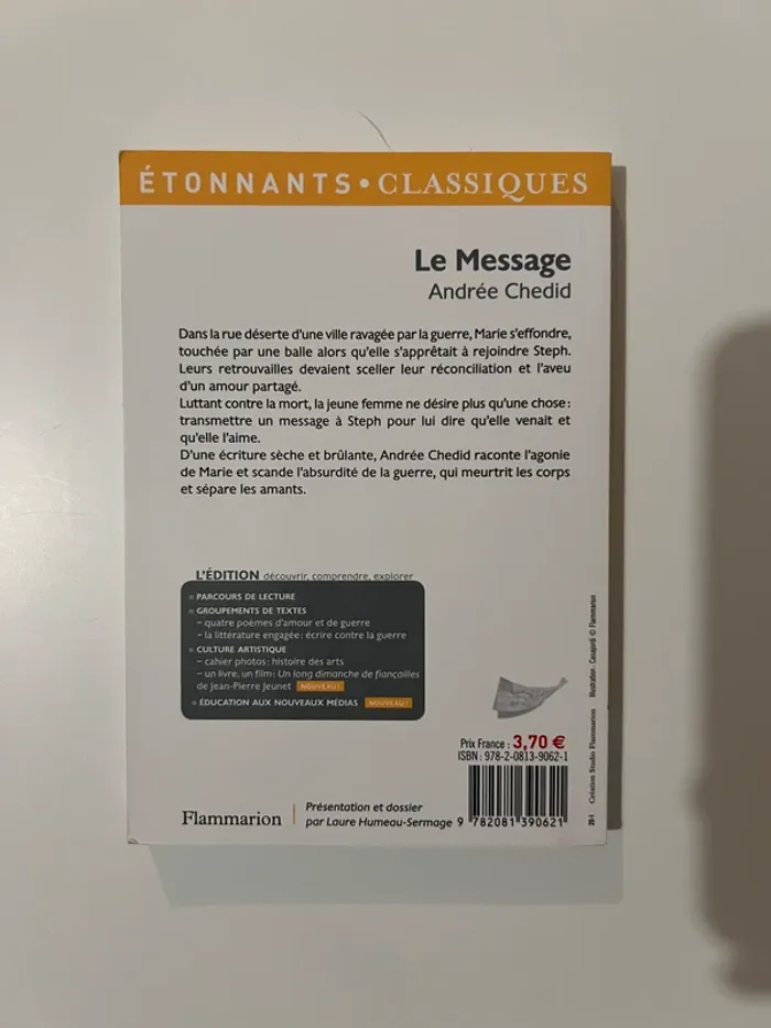 Livre Le Message, Andrée Chedid - photo numéro 2