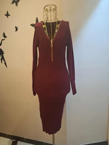 Robe pull bordeaux