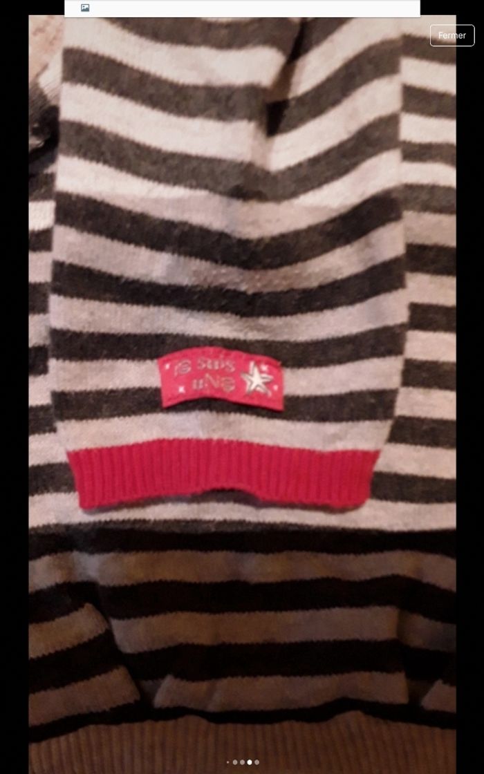 Pull a rayure avec noeud rouge - photo numéro 6