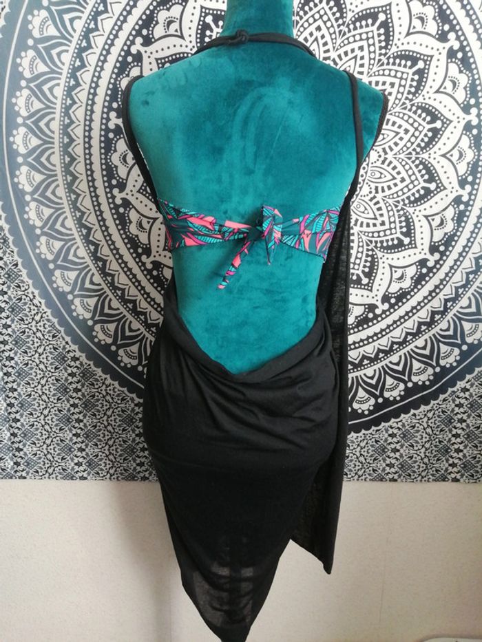 Robe de plage noire fluide Tissaia – Style paréo, taille unique, été / vacances - photo numéro 4