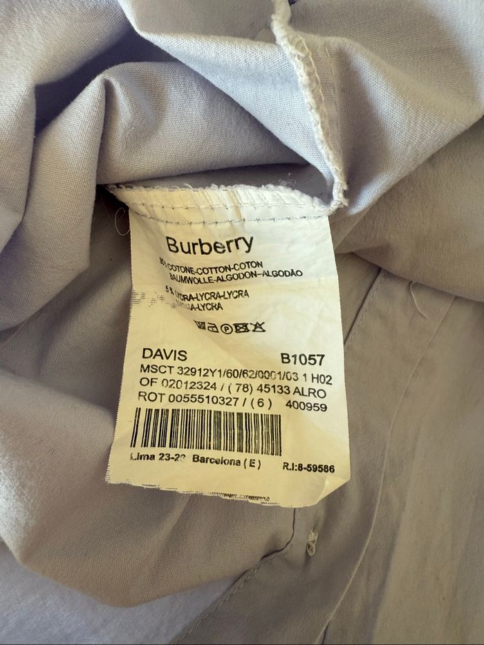 Chemise bleu ciel Burberry - Taille 42 - photo numéro 7