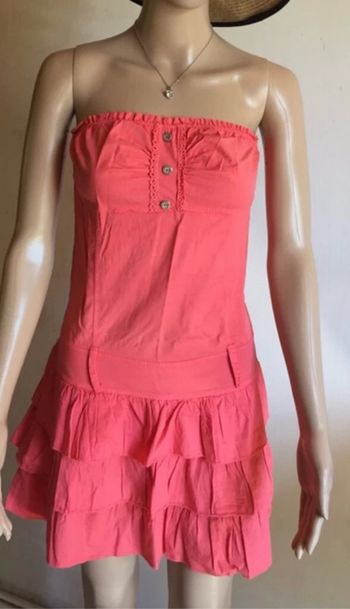 Robe Bustier Couleur Corail Taille 36