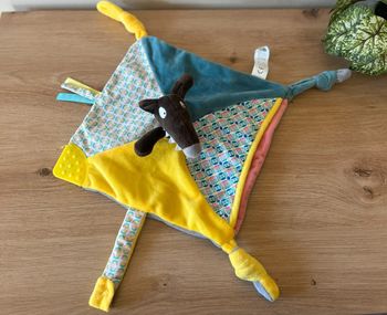 Neuf doudou plat p’tit loup dentition jaune éditions auzou