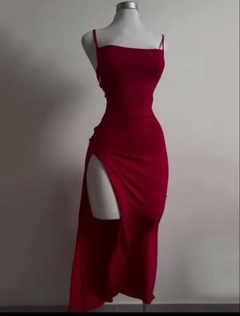 Robe de soirée pour femme rouge élégante fête de fin d’année neuve taille S