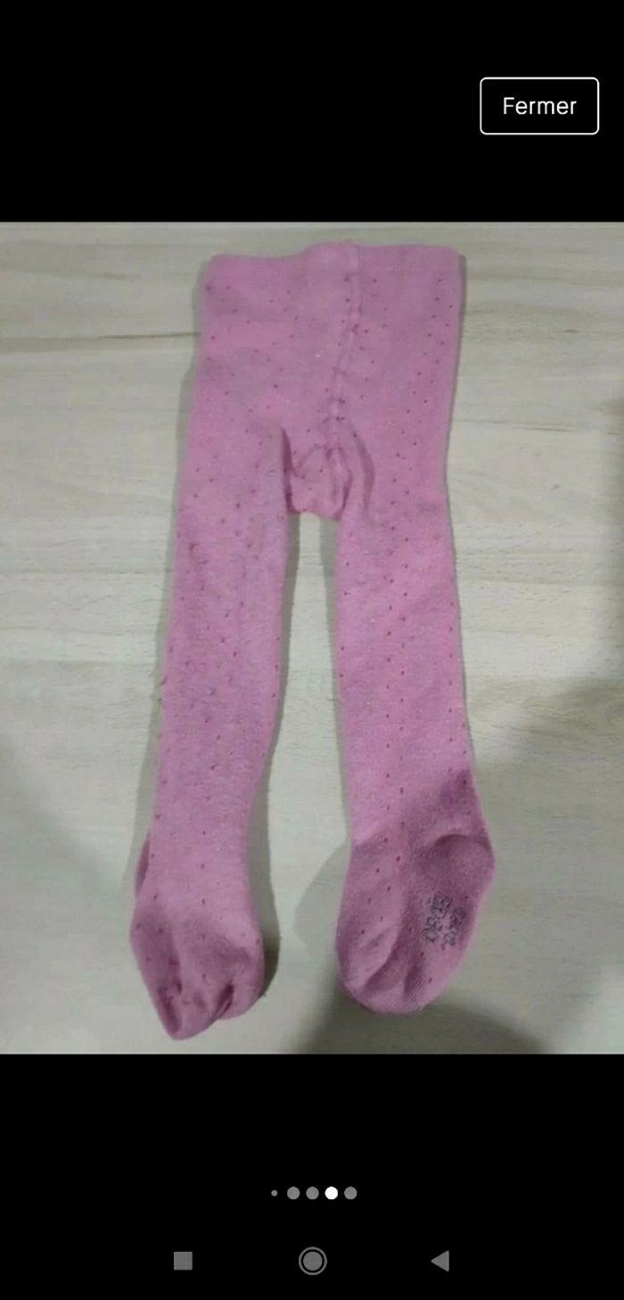 Lot de 3 collants roses 6/12 mois - photo numéro 6