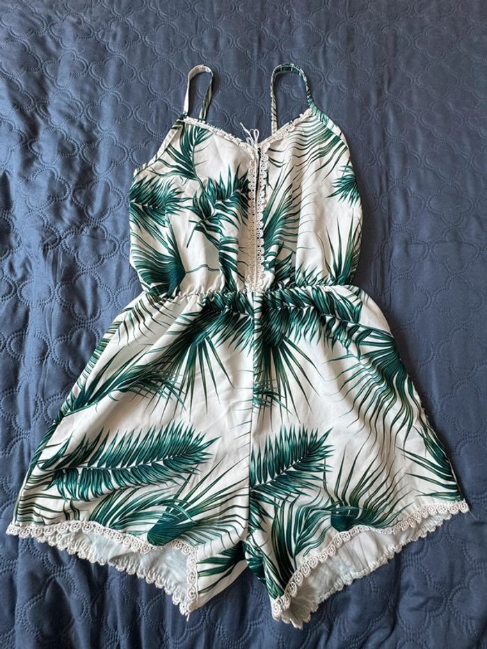 Combi-short imprimé feuilles