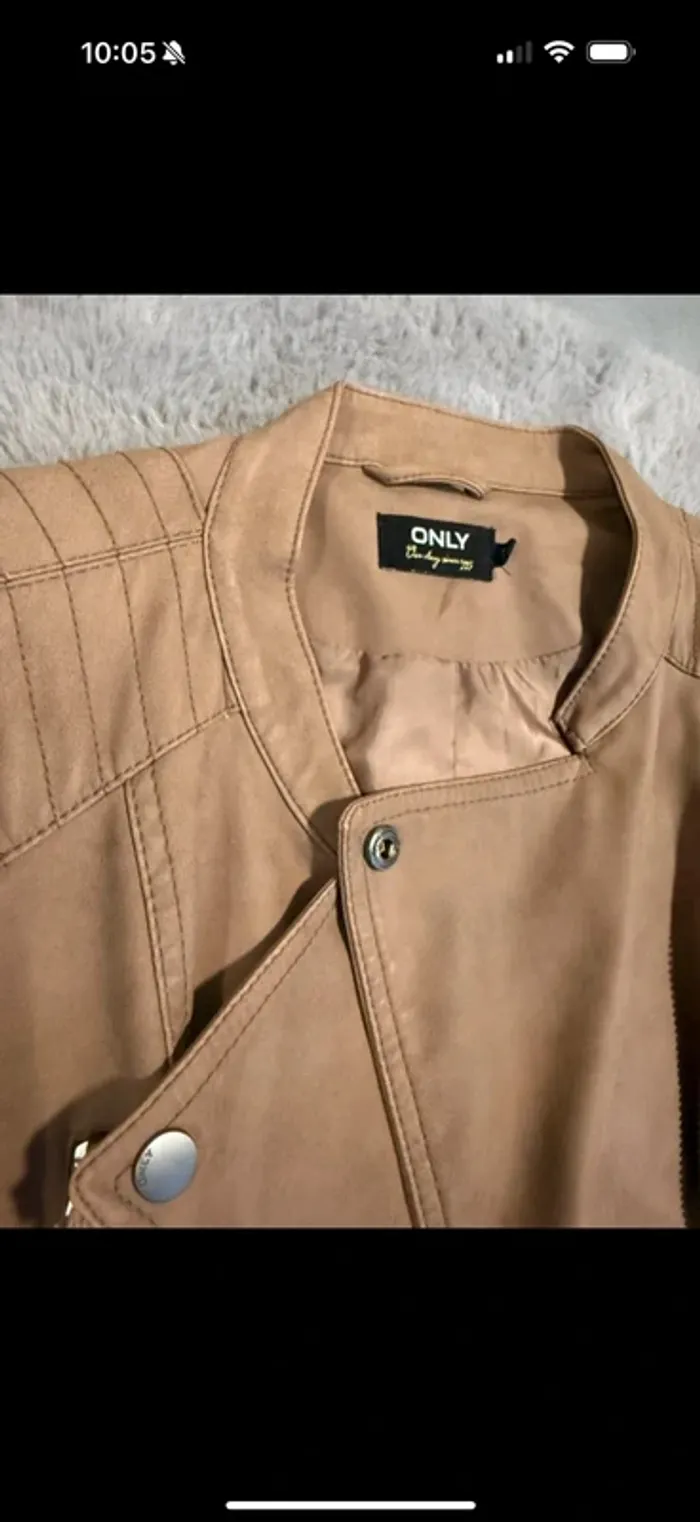 Veste en simili cuir taille 36 Only - photo numéro 3