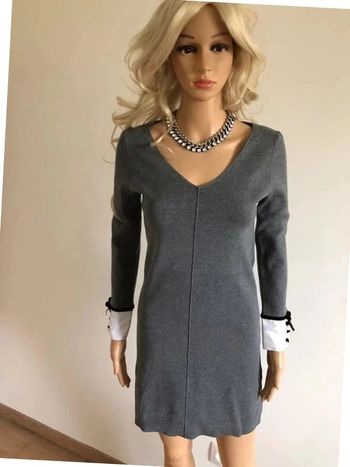 Robe pull grise et blanche neuve à manches longues Morgan taille XS (valeur 65€)