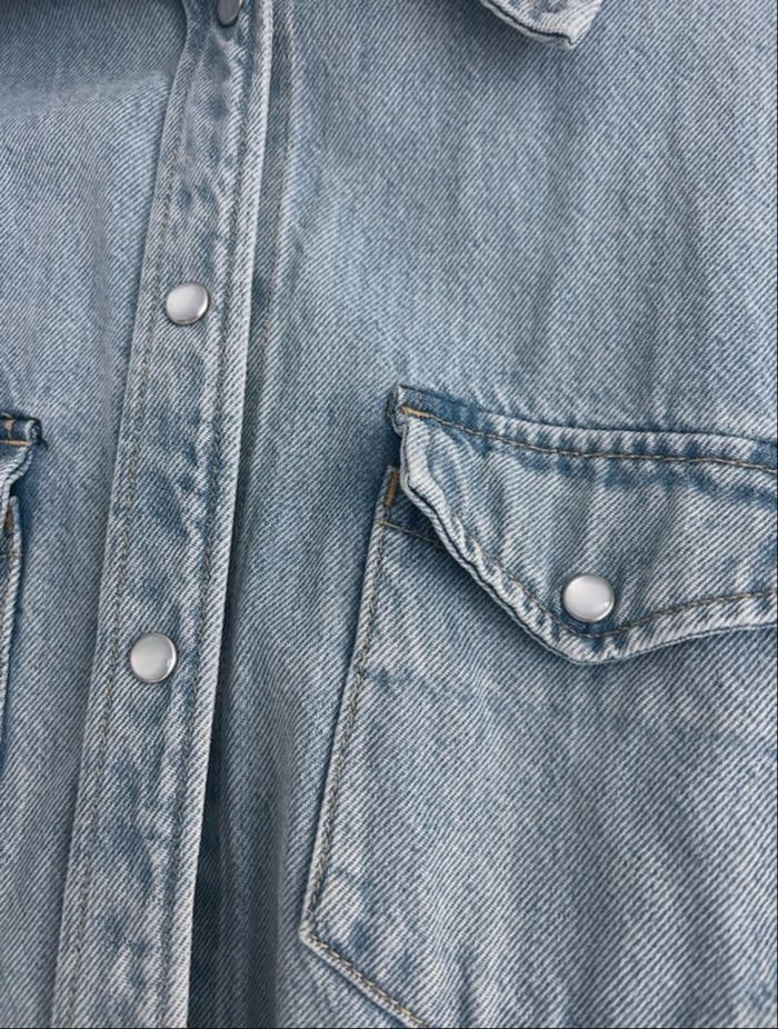 Chemise en jeans bleu H&M taille M - photo numéro 2
