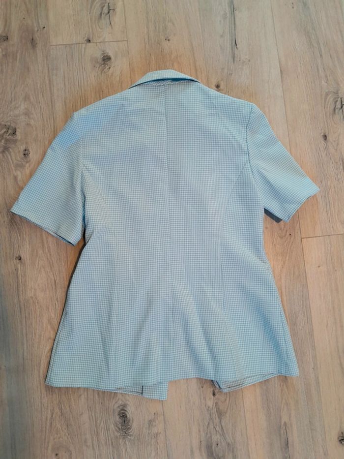 Blazer vichy manches courtes vintage - photo numéro 5