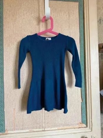 Robe Bébé Fille Z génération - Manches Longues - Bleu Marine - Taille 2 Ans - Très Bon État