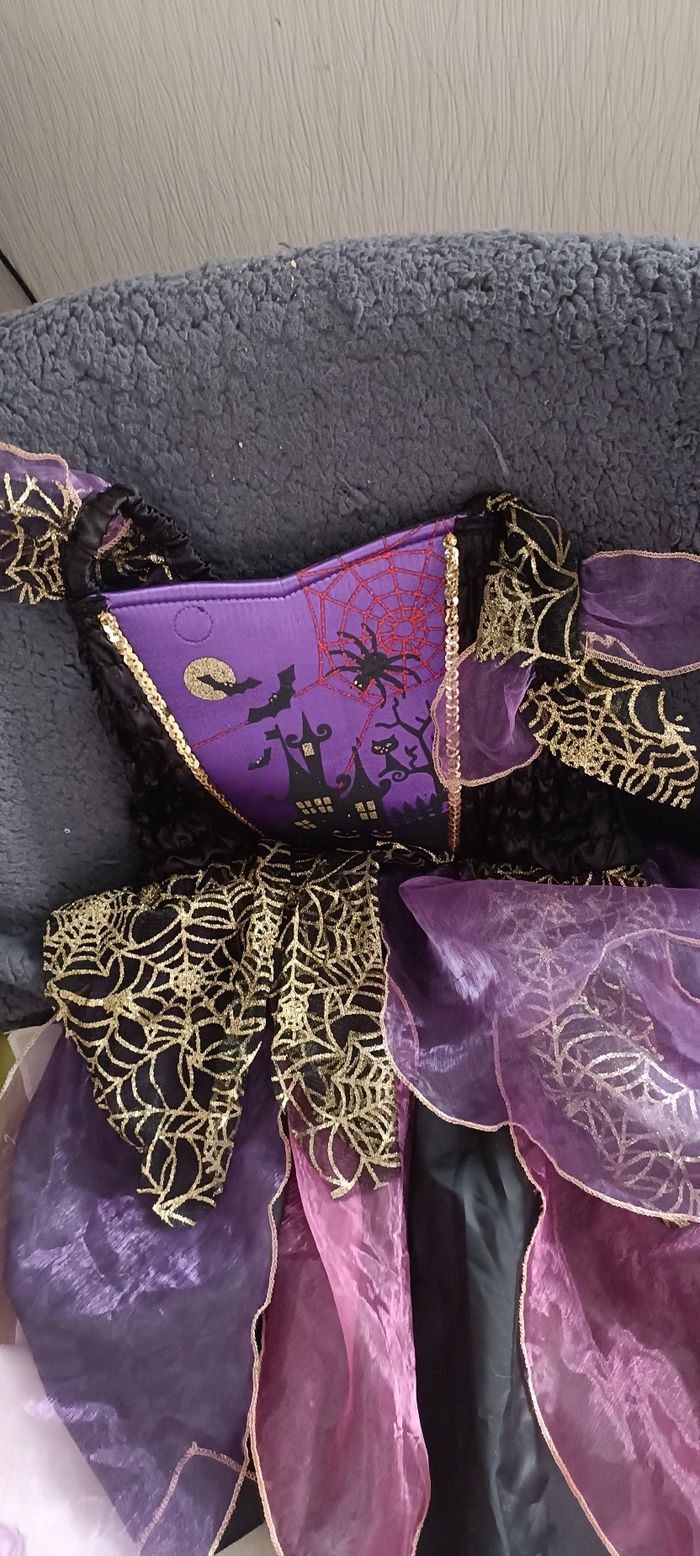Robe sorcière halloween enfant - photo numéro 3