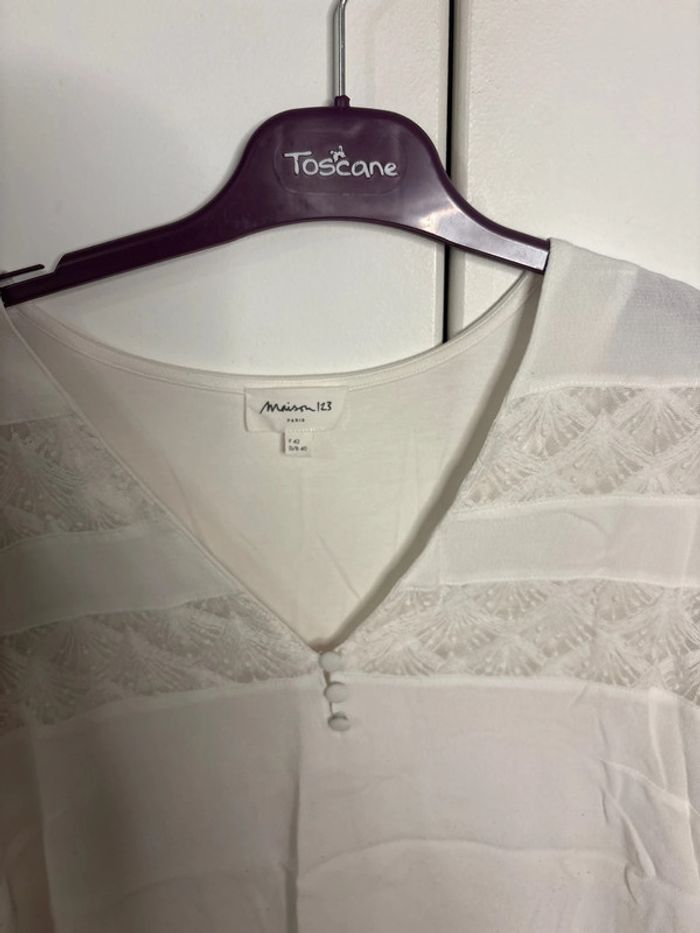 🌺blouse maison123 blanche 🌺 - photo numéro 2