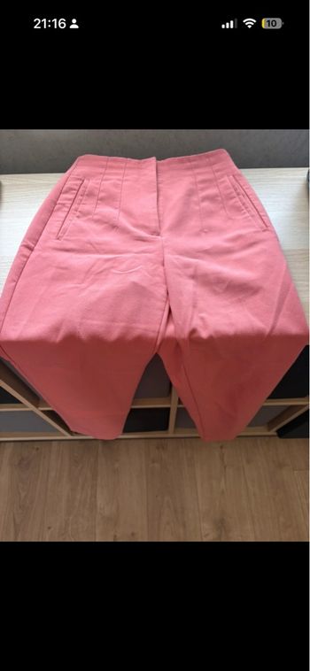 Pantalon droit rose