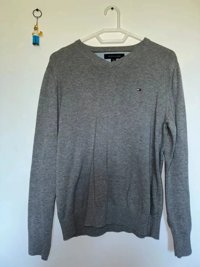 Homme S - pull fin en V tommy hilfiger - photo numéro 2