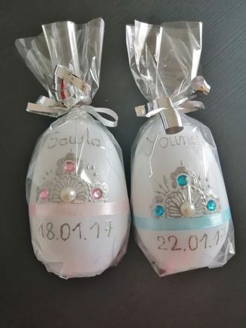 Bougie naissance avec prénom