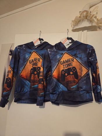 💙🌸 pull capuche garçon 4ans gamer zone 🌸💙
