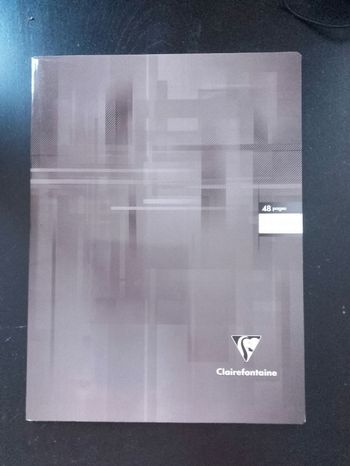 Cahier 24 x 32 - 48 pages - gris - grands carreaux