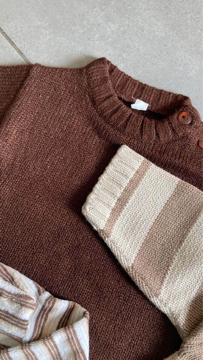 Lot ensemble pull sweat vêtement 6 mois garçon - photo numéro 5