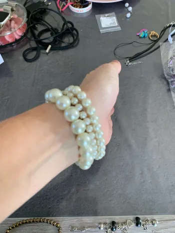 Lot de 3 bracelets élastiques perles fantaisie