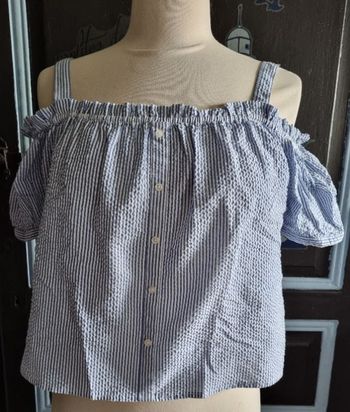 Top rayé épaules dénudée taille S