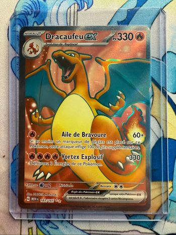 Carte Pokémon Dracaufeu EX 183/165 Full Art MEW 151 FR