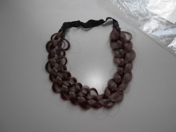 Bandeau tresse cheveux brun neuf